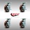 Service Caster 6 Inch SS Polyurethane Swivel Caster Set with Roller Bearings and Brakes SCC SCC-SS30S620-PPUR-TLB-4 - alternate 5